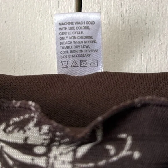 Brown and White Floral Mesh Mini Dress - Picture 6 of 6